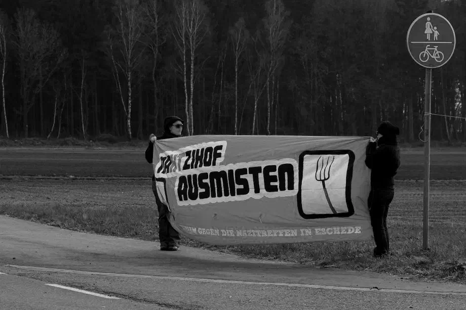 Wie auch in Dorfmark wurde das neonazistische Treffen in Eschede von Protesten begleitet
