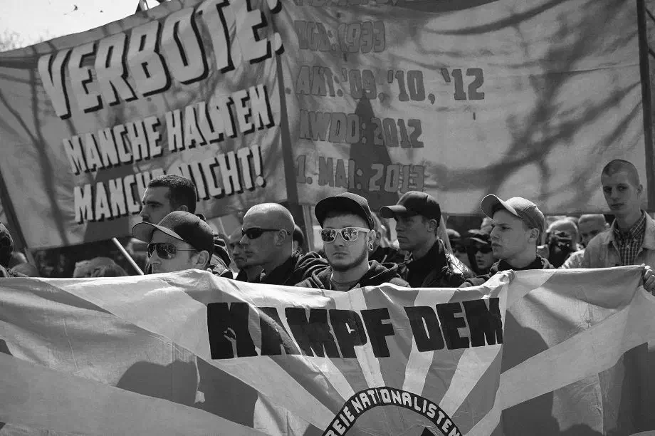 Insgesamt reisten etwa 400 Neonazis zu der Veranstaltung an.