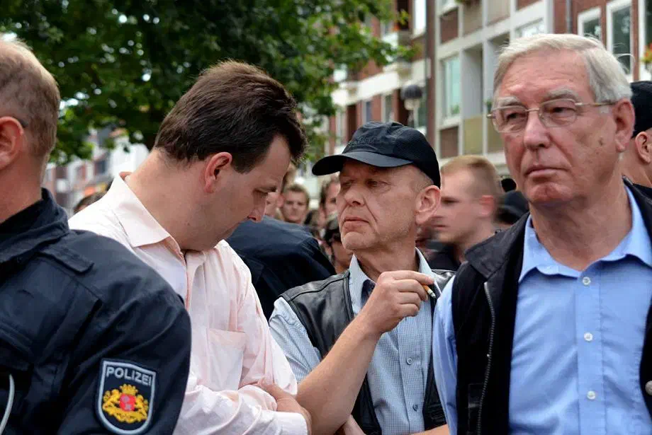 Blockierte Kundgebung "Am Neuen Markt" in der Neustadt