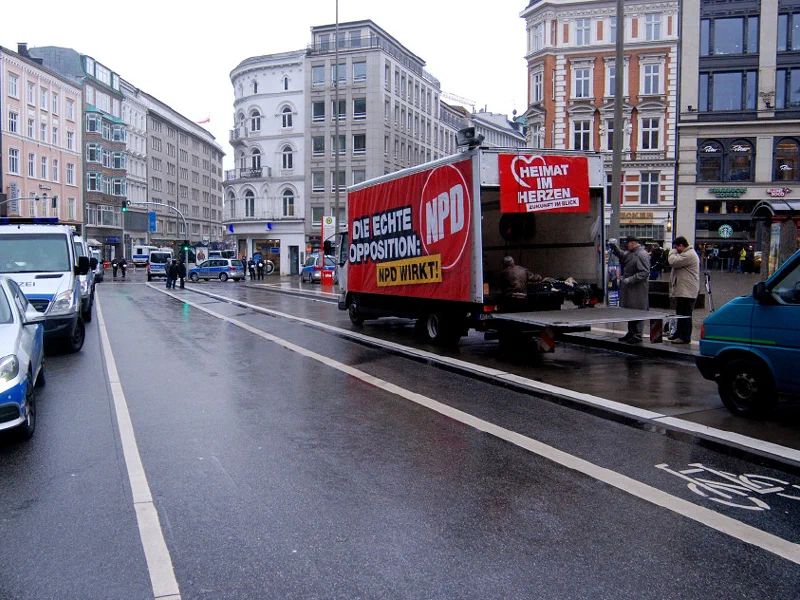07.02.2015 NPD Aufmarsch in Hamburg, Gänsemarkt