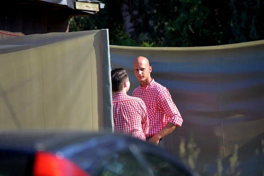 Gemeinsam mit dem Besitzer des Veranstaltungsortes gehörte Markus Walter am vergangenen Samstag zum eigens eingesetztem Ordnerdienst des Neonazitreffens.