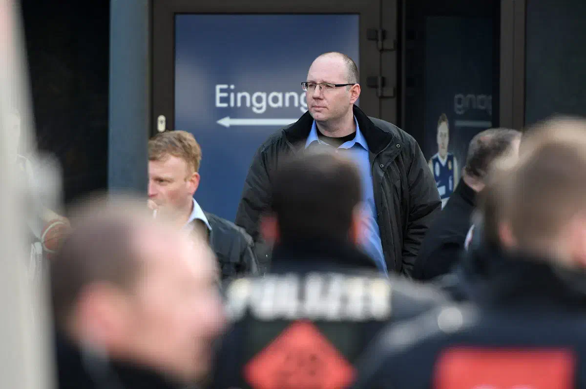 Auch der Landesgeschäftsführer der NPD-Hessen, Daniel Lachmann, befand sich unter den versammelten Neonazis.
