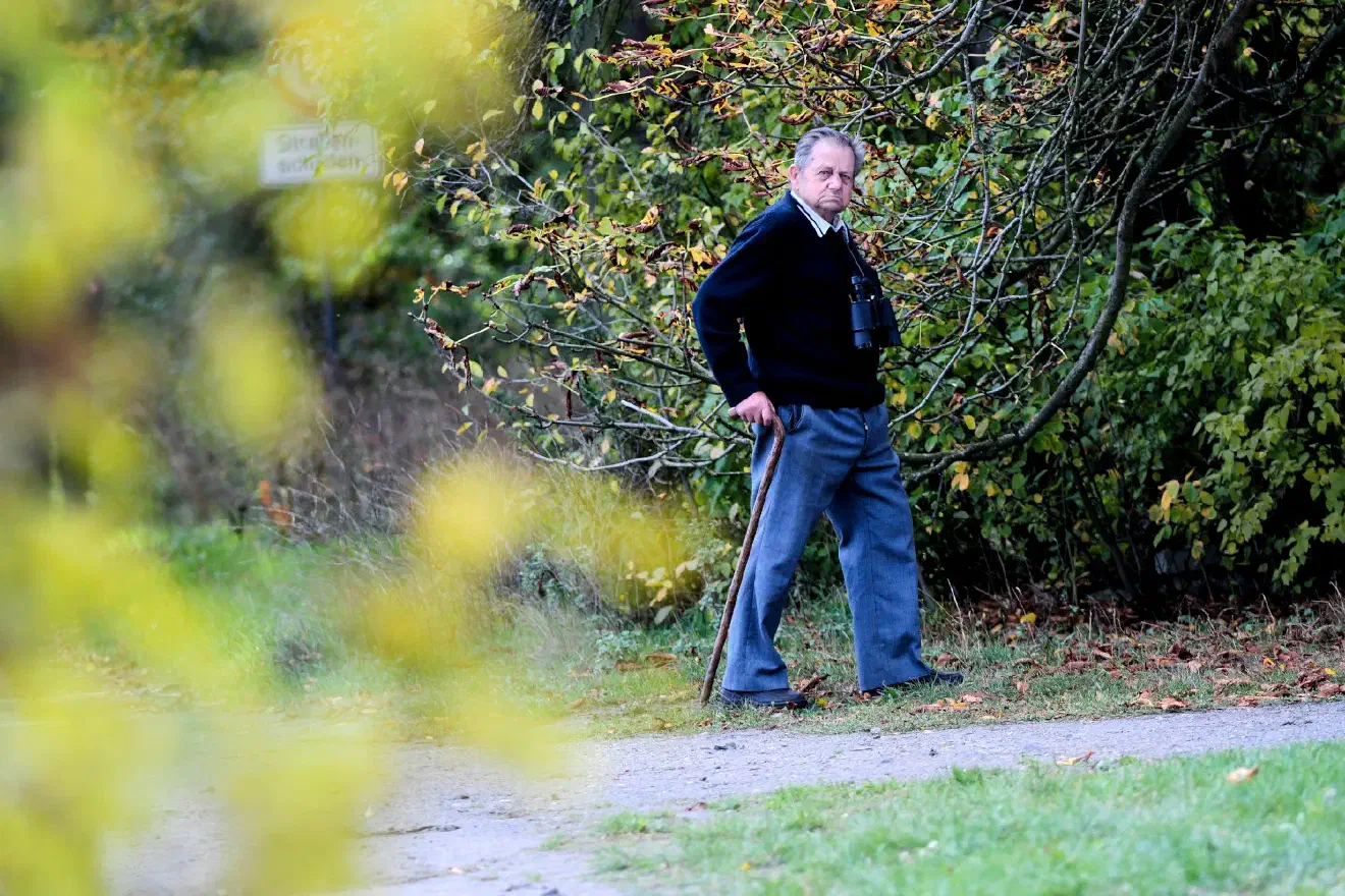Joachim Nahtz, langjähriges NPD.Mitglied und ehemaliger Besitzer des Gebäudekomplexes, am Rande des "Erntefestes 2019".