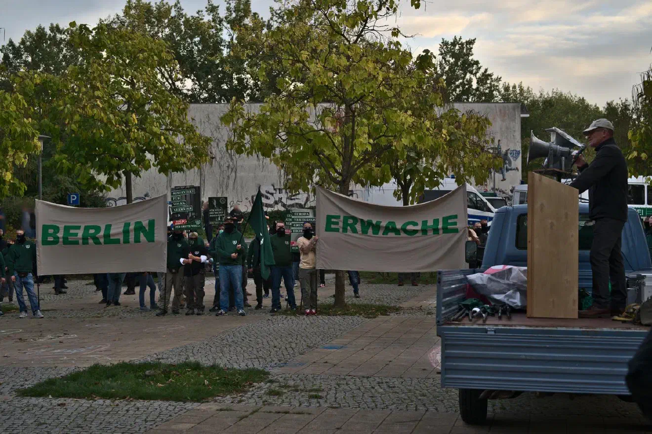 Auch hier kam es erneut zu Störungen durch den Gegenprotest.