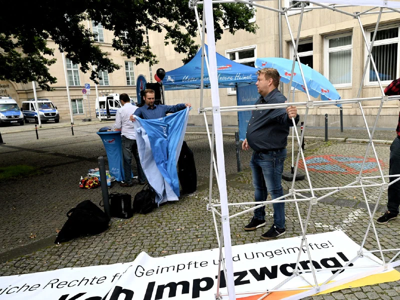 Kundgebung der AfD-Niedersachsen vor dem Landtag in Hannover