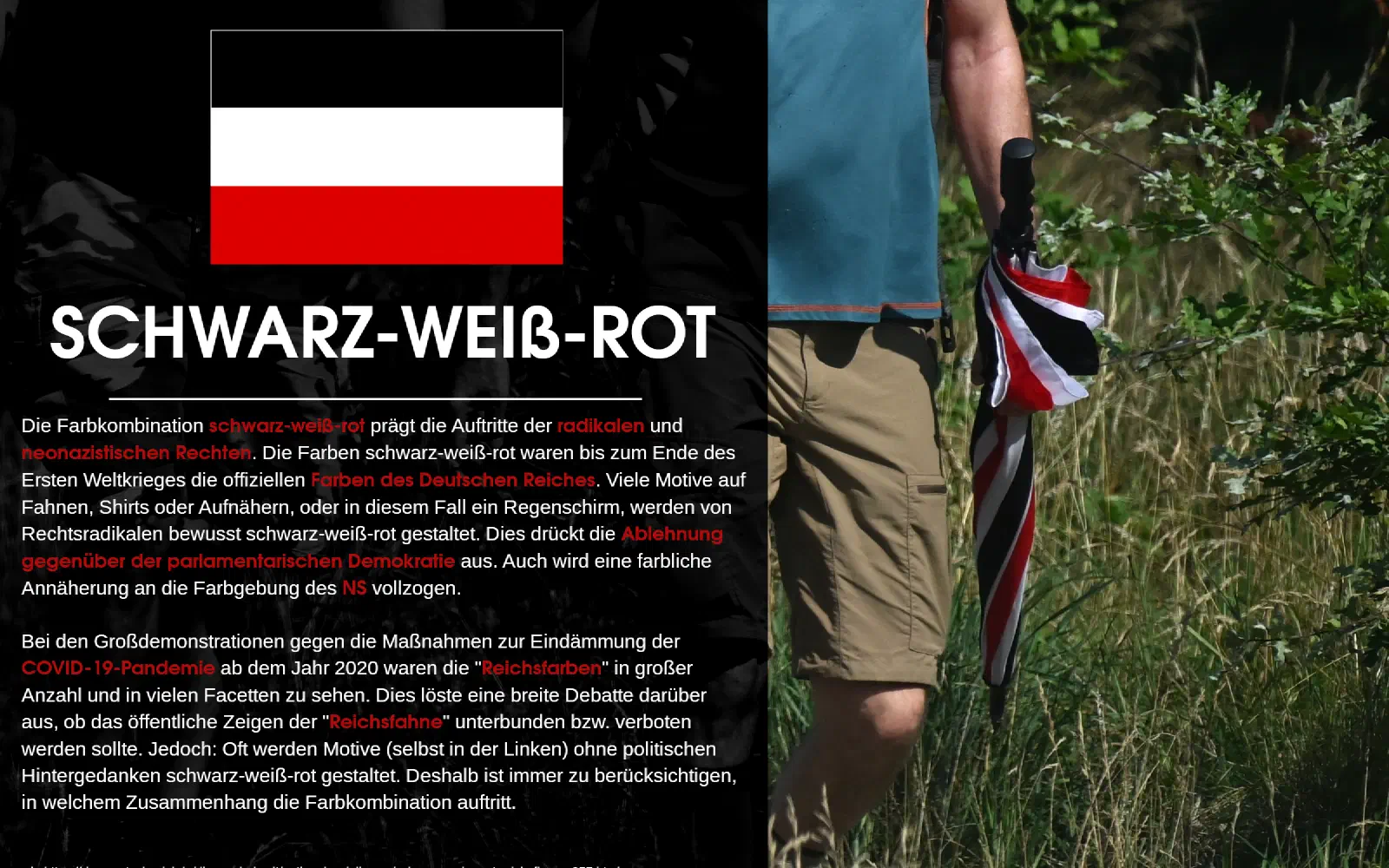 Tafel zu Schwarz-Weiß-Rot