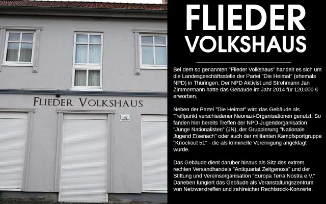 Tafel zu Fliedervolkshaus