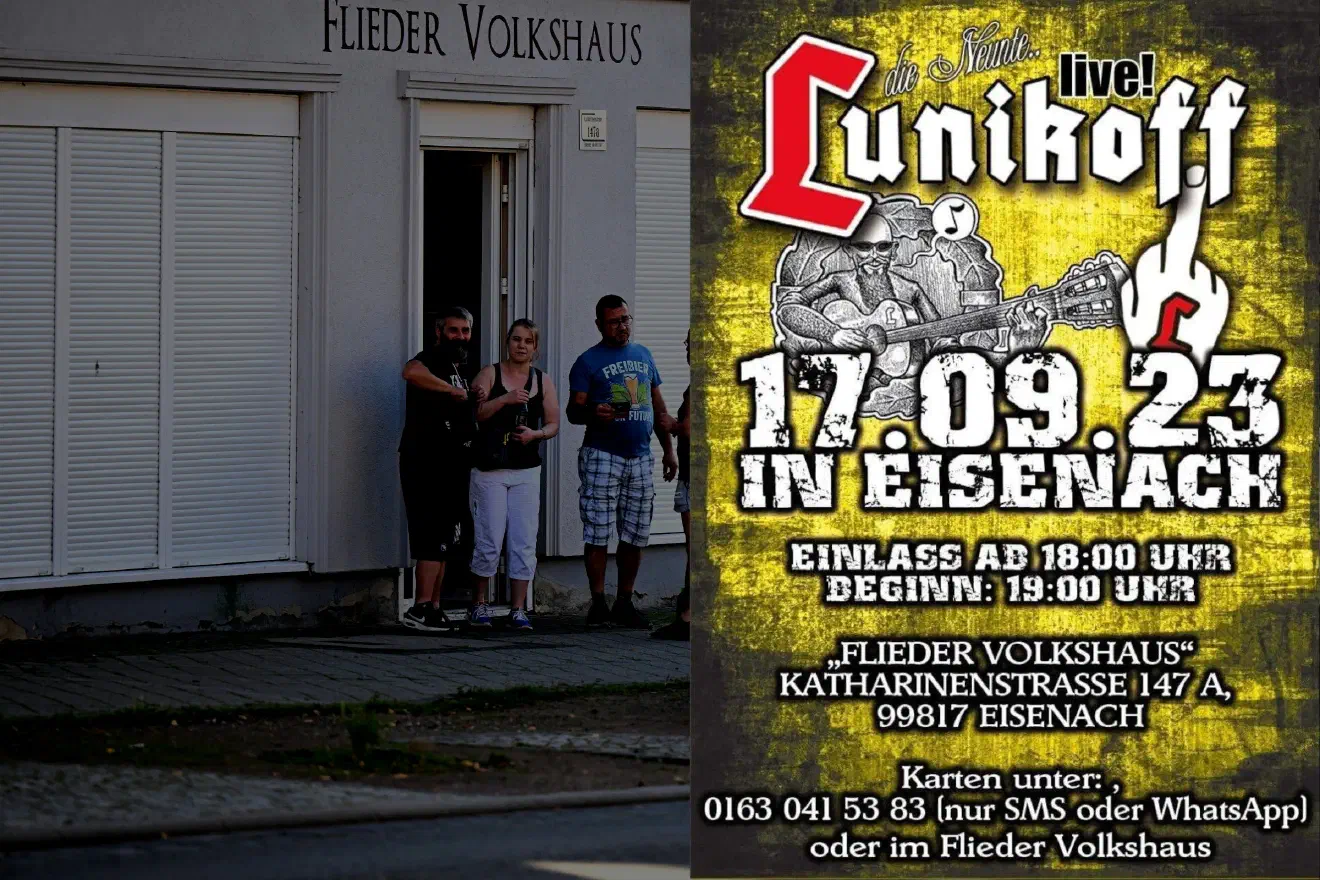 Die Veranstaltung fand im so genannten "Flieder Volkshaus", der thüringischen Landeszentrale der Neonazi-Partei "Die Heimat" (ehemals NPD) statt.