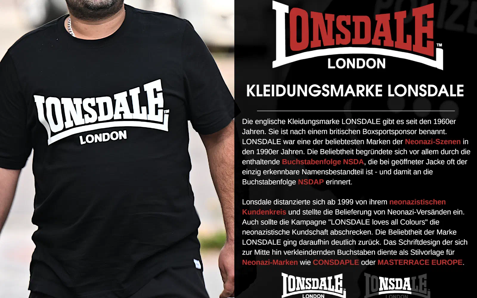 Tafel zu Lonsdale