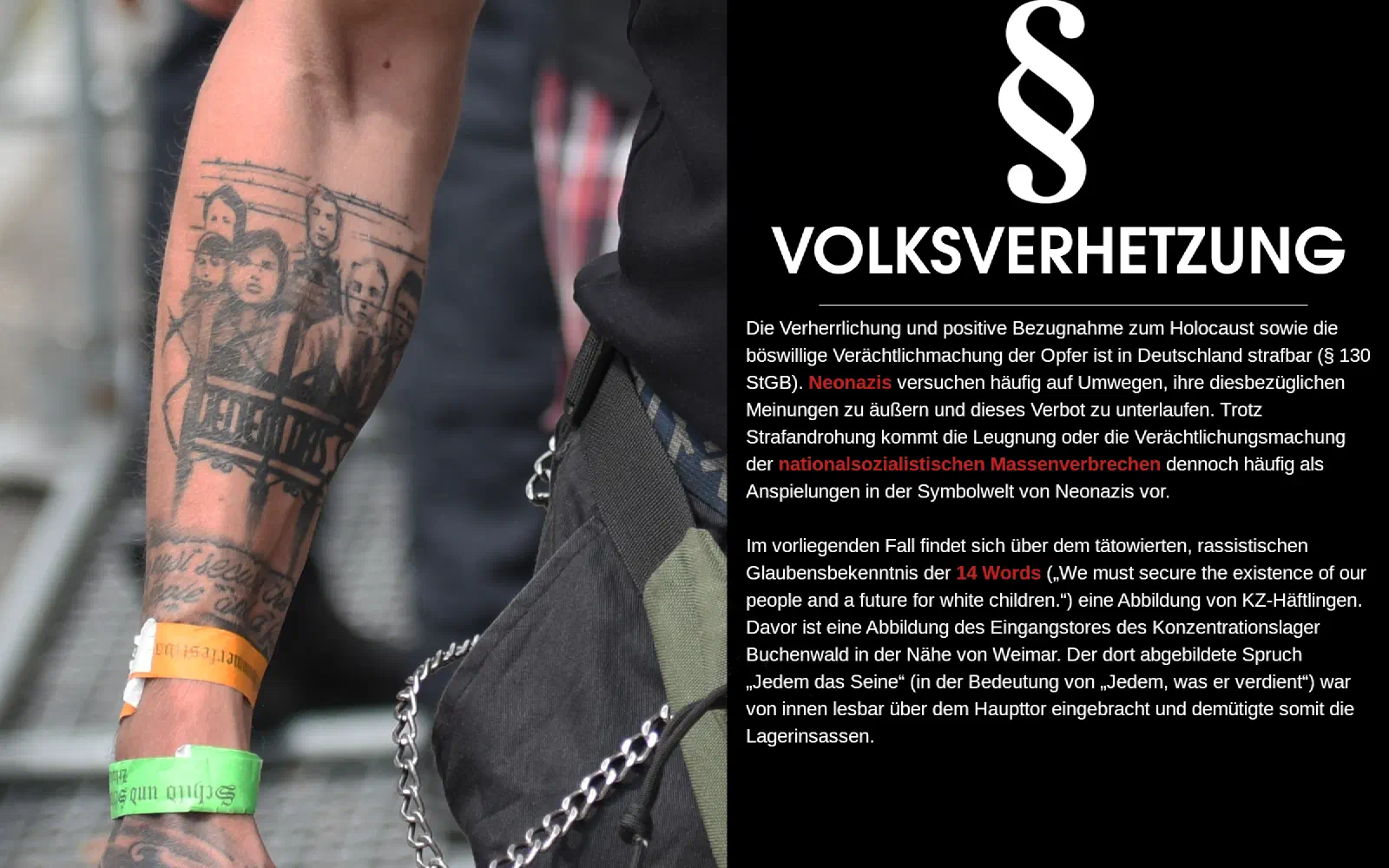 Tafel zu Volksverhetzung