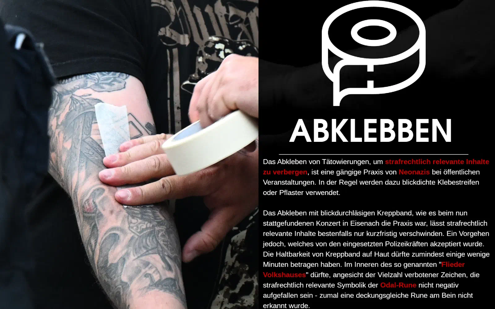 Tafel zu Verdeckte Tattoos