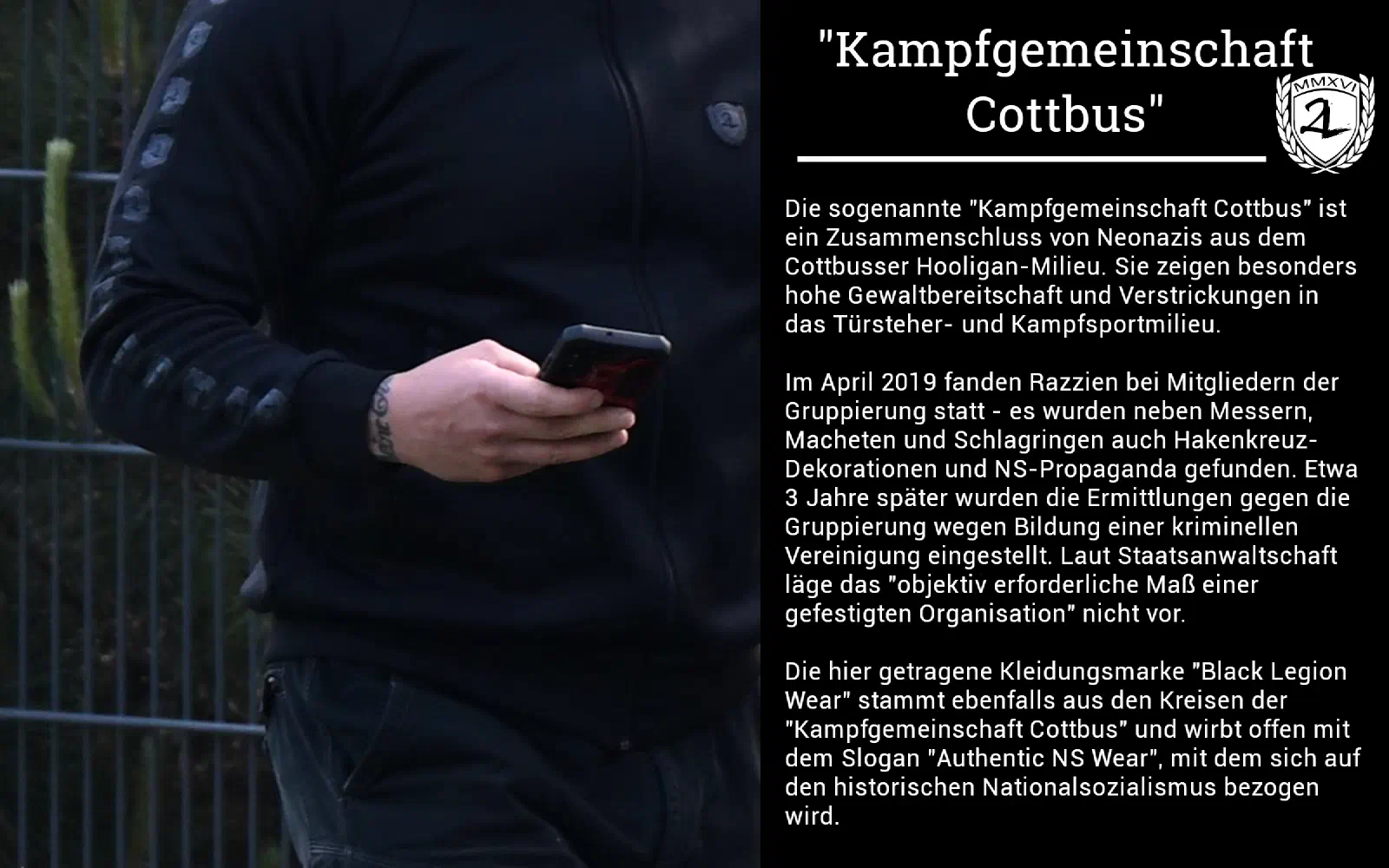 Tafel zu Kampfgemeinschaft Cottbus