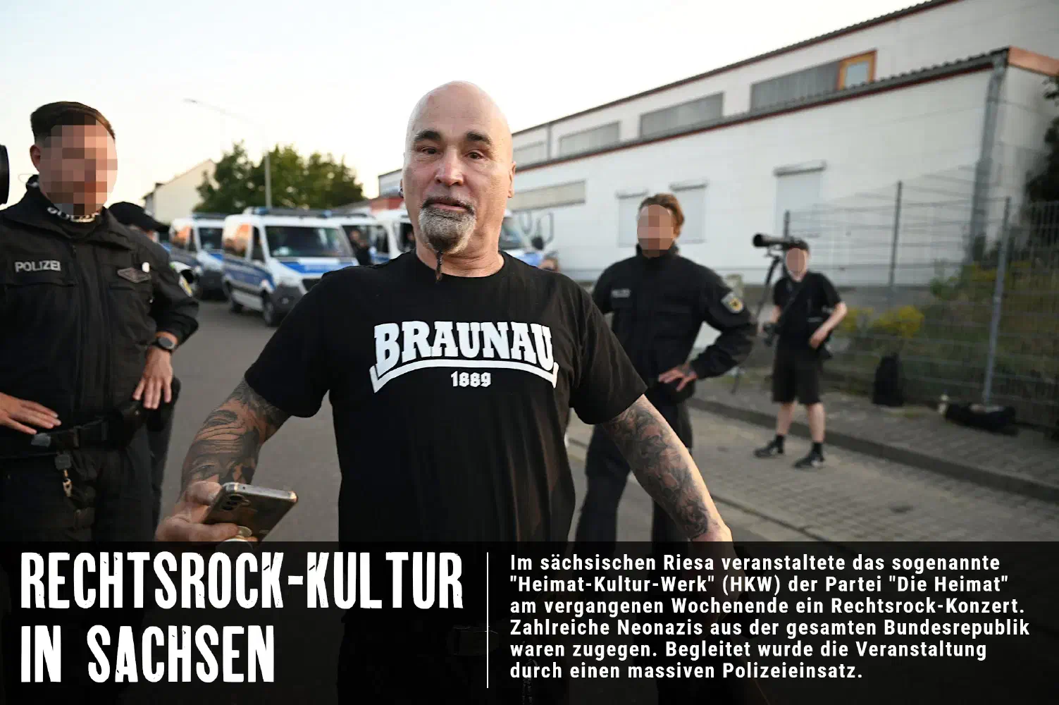 Rechtsrock mit dem "Heimatkulturwerk" in Riesa, Sachsen