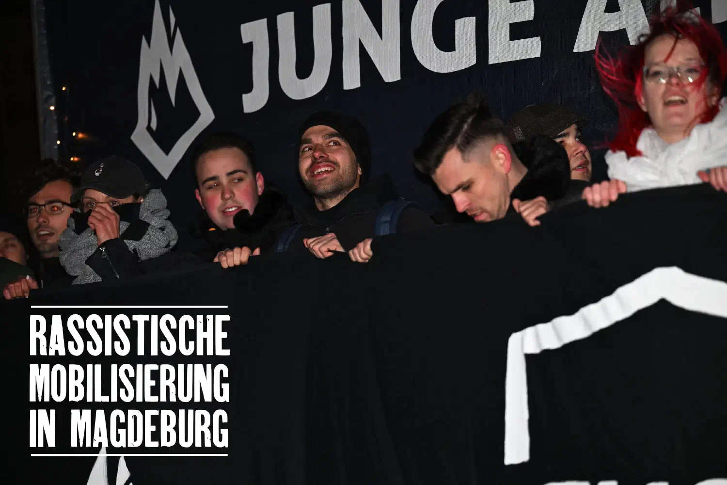Als Trauermarsch getarnte Wahlkampf-Demo der AfD in Magdeburg