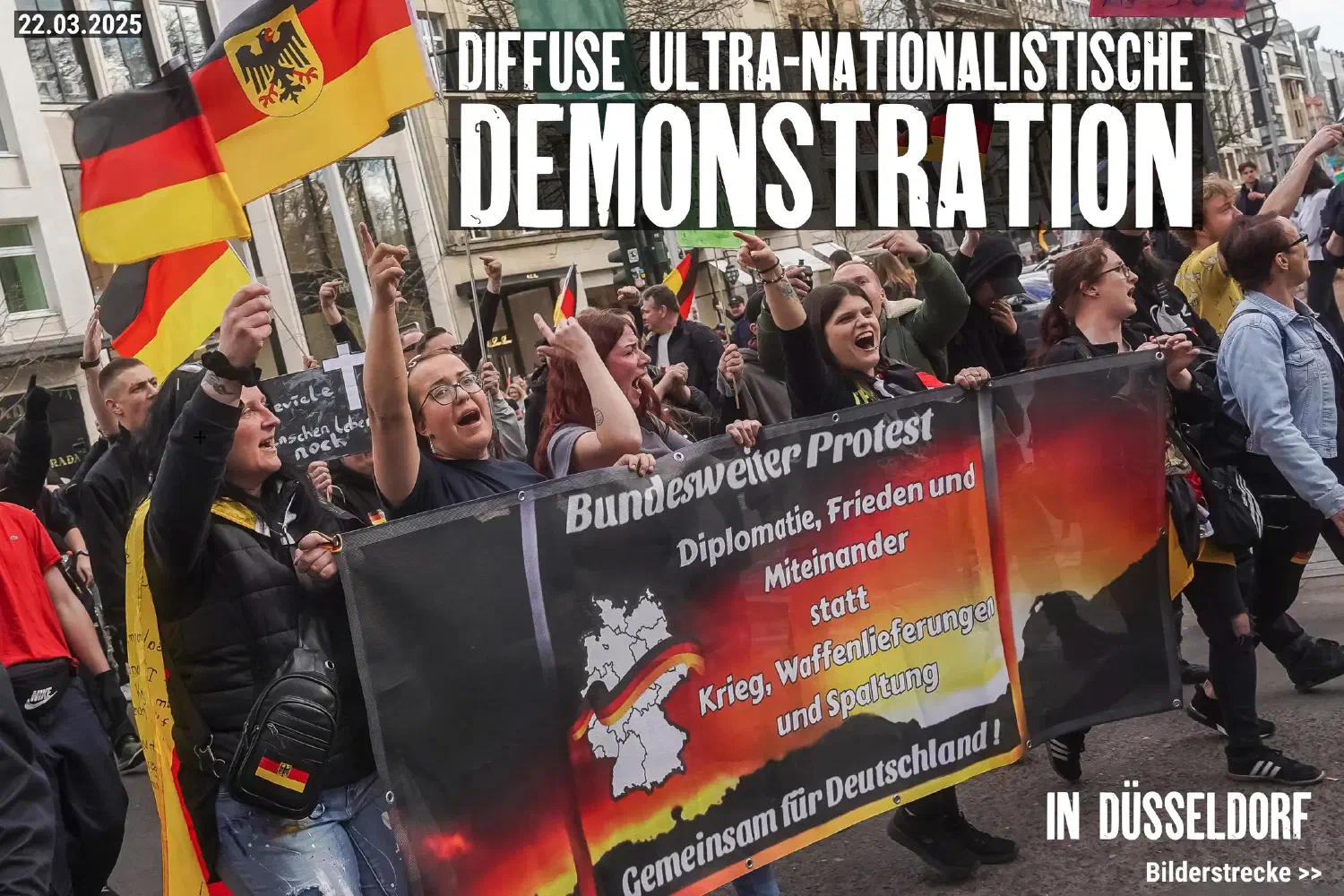 Nationalistische Querdenken-Demonstration in Düsseldorf