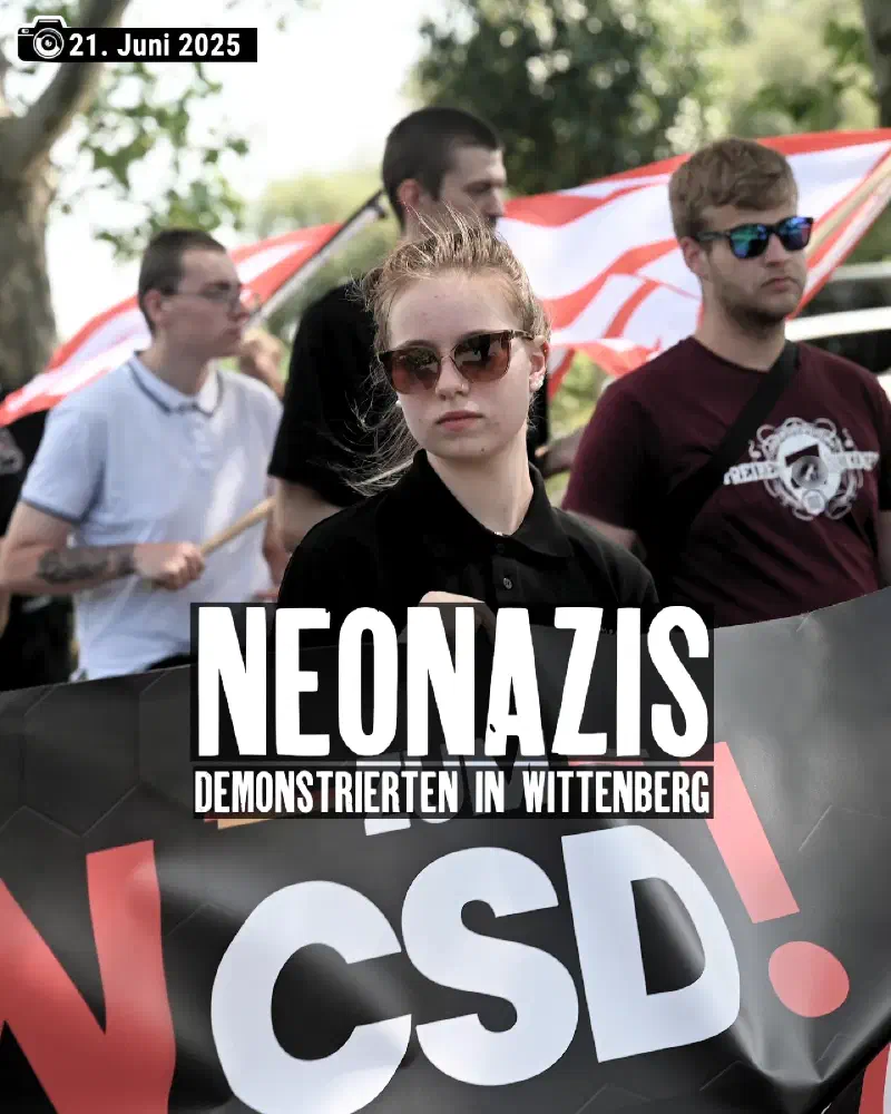 Anti-CSD-Demonstration der "Jungen Nationalisten" (JN) in Wittenberg