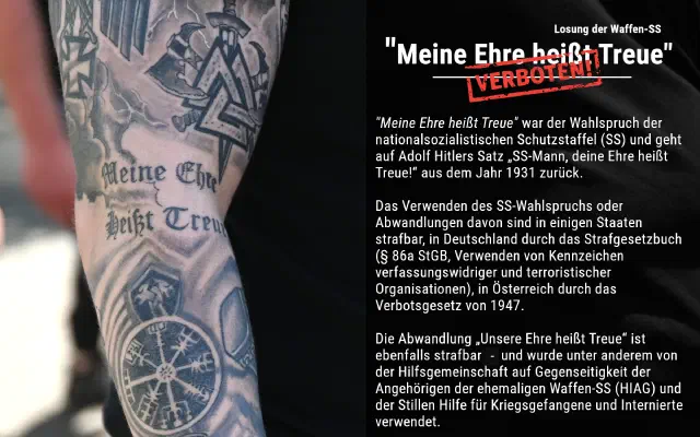 Tafel zu Deine Ehre heißt Treue