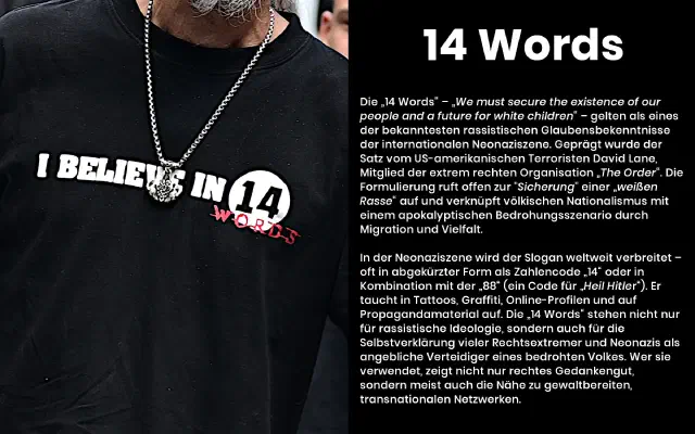 Tafel zu 14 Words