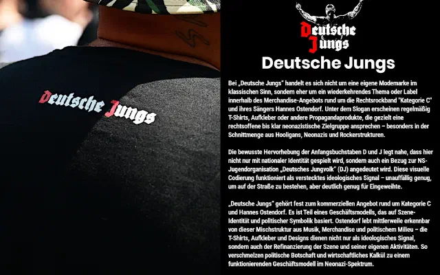 Tafel zu Deutsche Jungs
